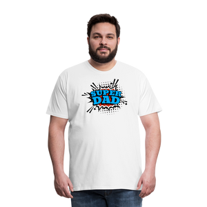 Defender of the Dad-verse: The 'Super Dad' Odyssey Tee Men's Premium T-Shirt - white