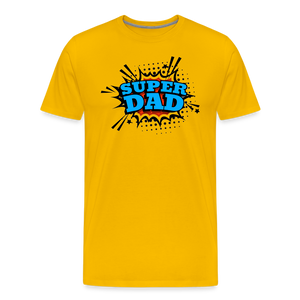 Defender of the Dad-verse: The 'Super Dad' Odyssey Tee Men's Premium T-Shirt - sun yellow