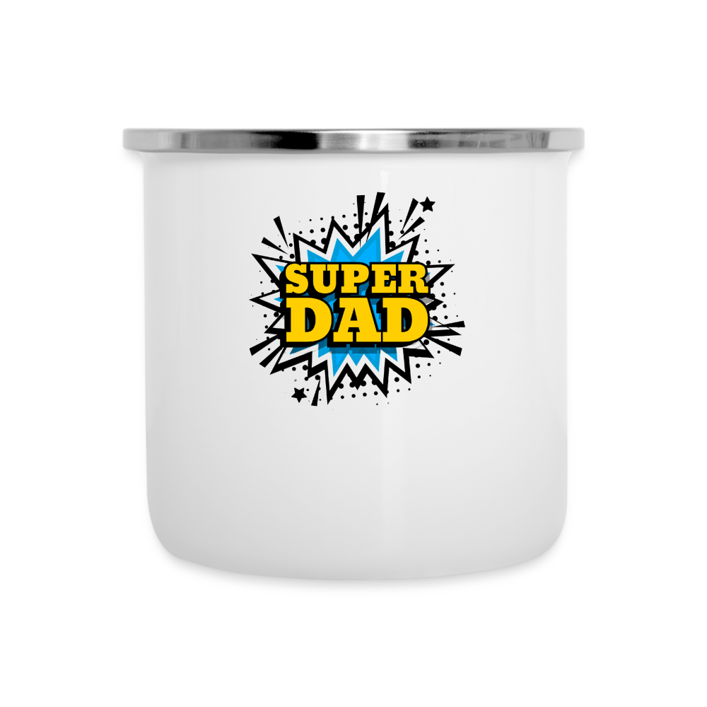 The 'Super Dad' Tribute Camper Mug - white