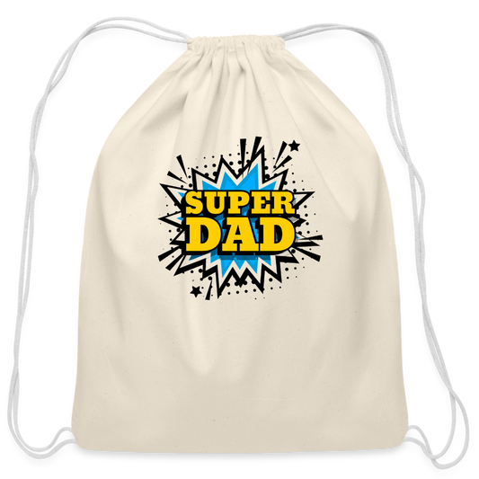 The 'Super Dad' Tribute Drawstring Bag - natural