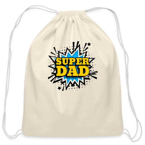 The 'Super Dad' Tribute Drawstring Bag - natural