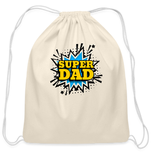 The 'Super Dad' Tribute Drawstring Bag - natural