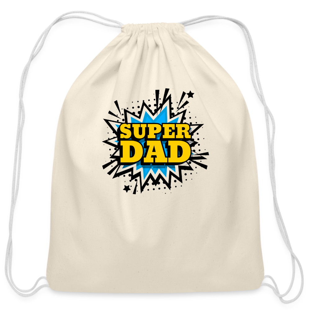 The 'Super Dad' Tribute Drawstring Bag - natural