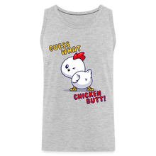 Cluckin' Surprise: The 'Guess What' Chicken Butt Premium Tank - heather gray