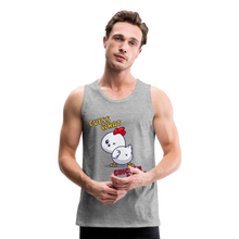 Cluckin' Surprise: The 'Guess What' Chicken Butt Premium Tank - heather gray