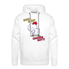 Cluckin' Surprise: The 'Guess What' Chicken Butt Premium Hoodie - white