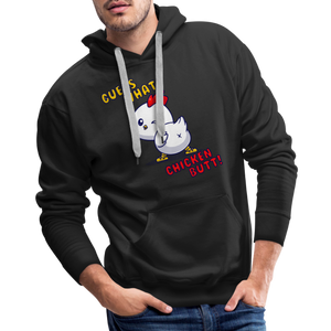 Cluckin' Surprise: The 'Guess What' Chicken Butt Premium Hoodie - black