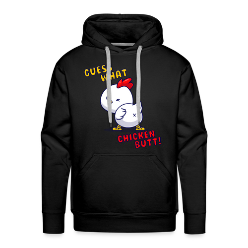 Cluckin' Surprise: The 'Guess What' Chicken Butt Premium Hoodie - black