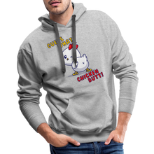 Cluckin' Surprise: The 'Guess What' Chicken Butt Premium Hoodie - heather grey