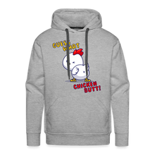 Cluckin' Surprise: The 'Guess What' Chicken Butt Premium Hoodie - heather grey