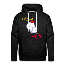 Cluckin' Surprise: The 'Guess What' Chicken Butt Premium Hoodie - charcoal grey