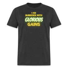 'I am Burdened with Glorious Gains' Loki Tee - Flexing through Realms! - heather black