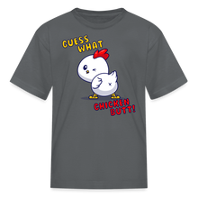 Cluckin' Surprise: The 'Guess What' Chicken Butt Tee Kids' T-Shirt - charcoal