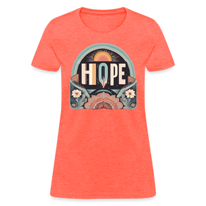 Women's Inspirational 'Hope' Shirt – Comfort Meets Style - heather coral
