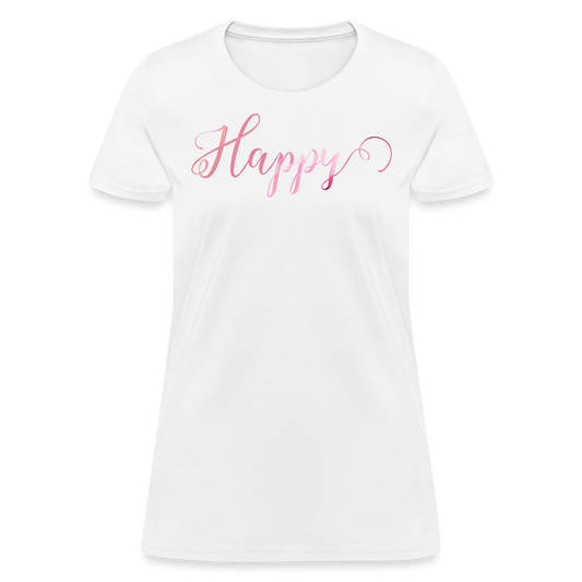 Happy T-Shirt | Spread Positivity - white