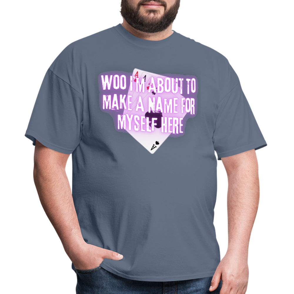 Gambit Woo I'm About To Make A Name" T-Shirt - denim