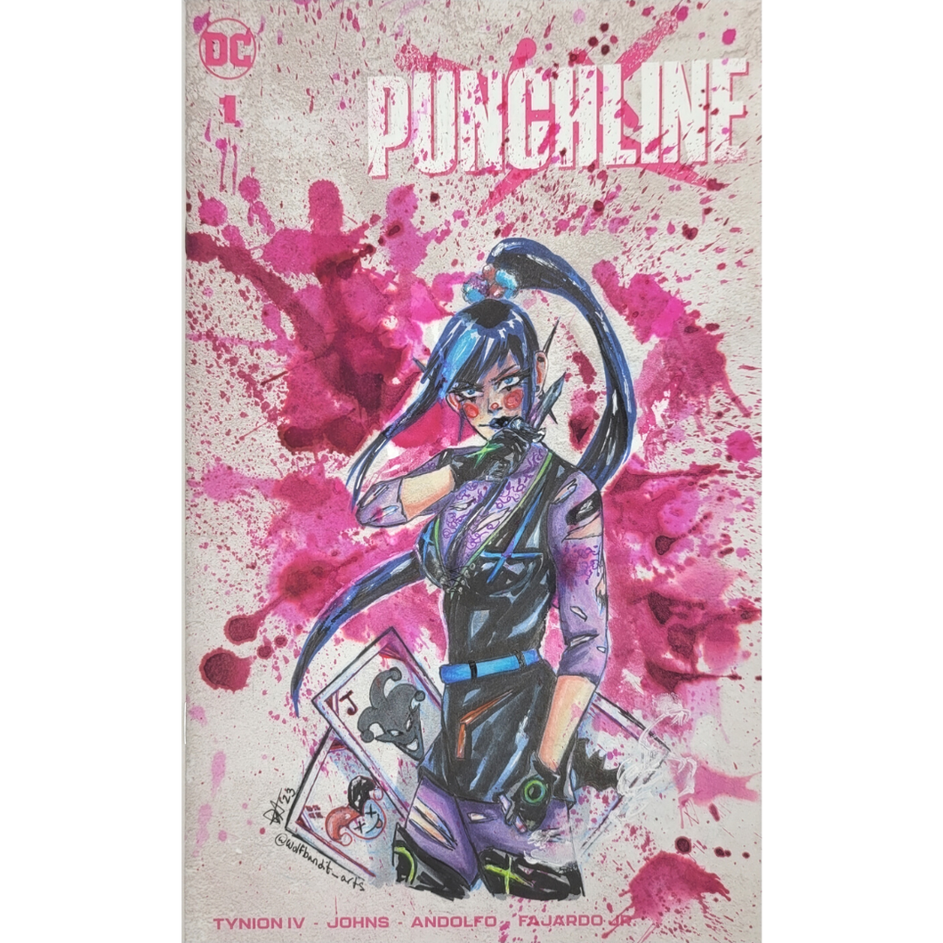 Punchline Special #1 Original Custom Blank Sketch Variant Cover by Aragon Art