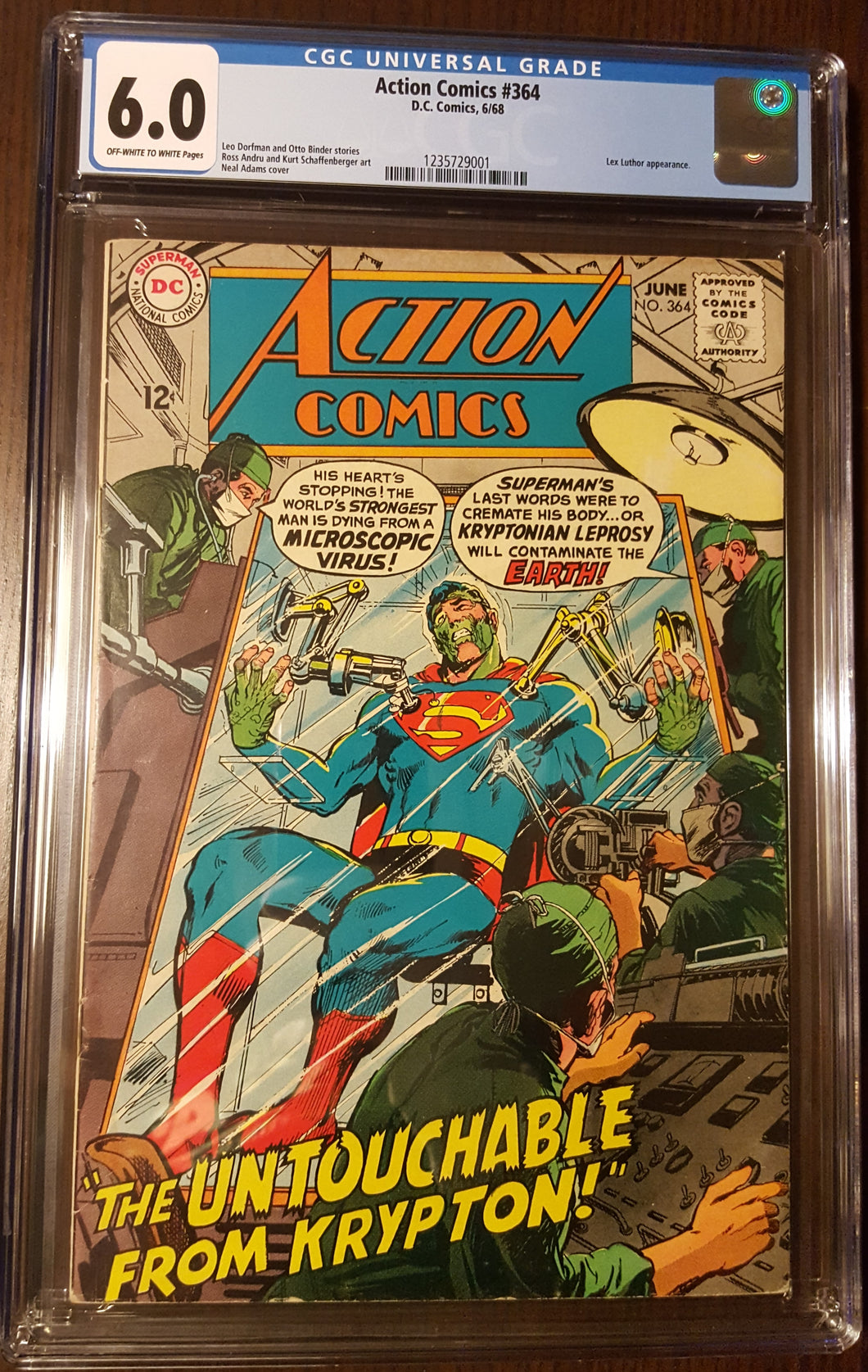 Action Comics #364 (1938) CGC Superman DC comics feat. Supergirl