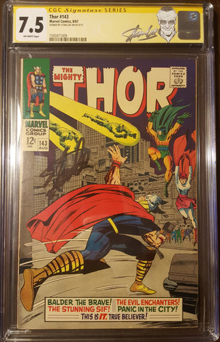 Thor (1962-1996 1st Series Journey Into Mystery) #143 Signed by STAN LEE
