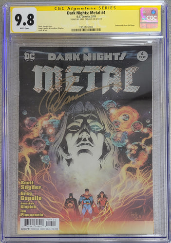 Dark Nights: Metal #2 Embossed Silver Foil Cover SIGNED CGC 9.8
