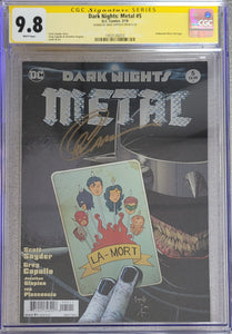 Dark Nights: Metal #5 Embossed Silver Foil Cover Greg Capullo SIGNED CGC 9.8