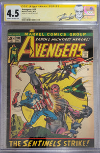 Avengers (1963 1st Series) #103 Signed by STAN LEE