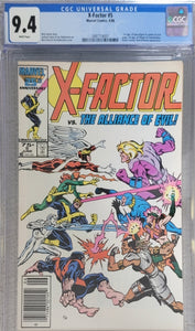 X-Factor #5 (1st Apocalypse Cameo) (Newsstand) CGC 9.4