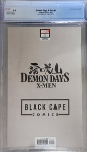 Demon Days: X-Men #1 EXCLUSIVE Black Cape Comics Virgin Edition CGC 9.8