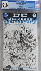 DC Universe Rebirth #1 (One Shot) Ivan Reis 1:100 Midnight Release Sketch CGC 9.6
