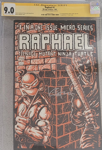 1st App Teenage Mutant Ninja Turtles Raphael (1985 Mirage Studio) #1 CGC 9.0 SIGNED BY Kevin Eastman