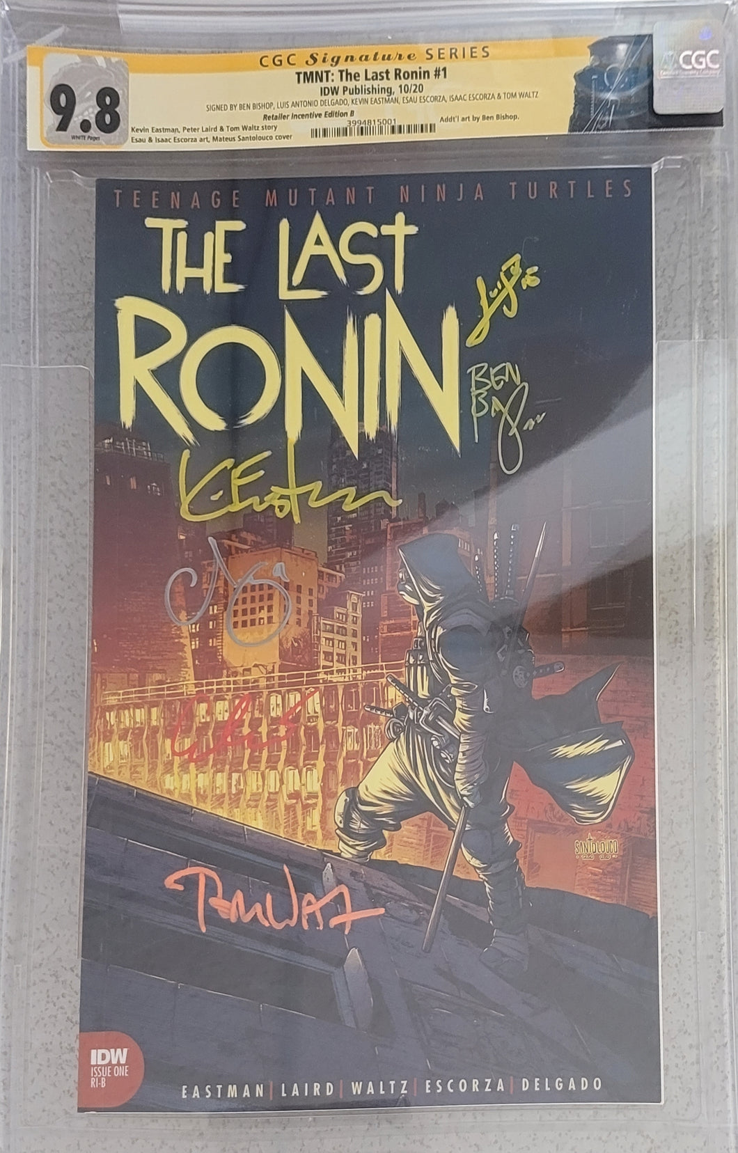 Teenage Mutant Ninja Turtles the Last Ronin #1 CGC 9.8 SIGNED| 1:25 Retailer Incentive Edition B