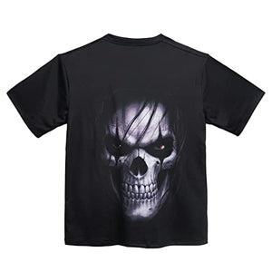 Men's Novelty Skull T-Shirt Muscle Short Sleeve Printed Short Sleeve Top