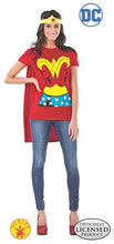 Rubie's women's Dc Comics Wonder Woman T-shirt With Cape and Headband Adult Sized Costumes, Red