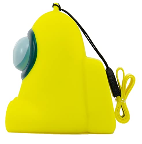 YuMe Among Us Official Toikido LED Light-up Crewmate Flashlight with Hand and Bag Strap Toys Keychain for Backpacks - Red & Yellow 2-Pack