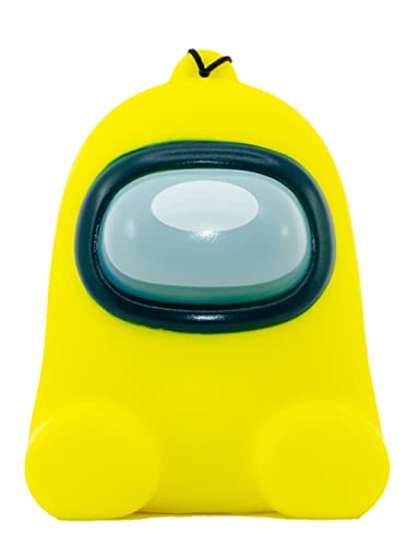 YuMe Among Us Official Toikido LED Light-up Crewmate Flashlight with Hand and Bag Strap Toys Keychain for Backpacks - Red & Yellow 2-Pack