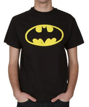 Classic Batman Bat Logo T-shirt -Black/Yellow, X-Large