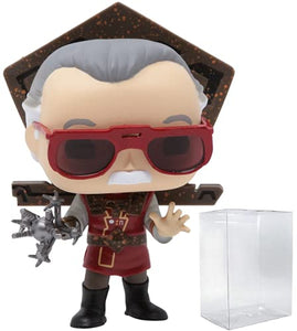 POP Marvel: Stan Lee - Stan Lee in Thor Ragnarok Outfit Funko Vinyl Figure (Bundled with Compatible Pop Box Protector Case), Multicolor, 3.75 inches