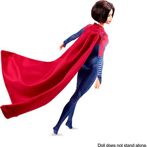 Supergirl Barbie Doll, Collectible Doll from The Flash Movie Wearing Red and Blue Suit with Cape, Doll Stand Included
