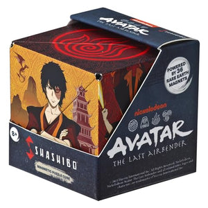 SHASHIBO Avatar The Last Airbender Shape Shifting Box - Award-Winning, Patented Magnetic Puzzle Cube w/ 36 Rare Earth Magnets - Fidget Transforms Into Over 70 Shapes (Avatar - Fire)