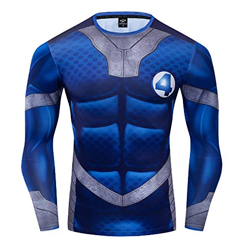 Fantastic Hero Shirt Long Sleeve Casual and Sports Cosplay Cool 3D Printed Compression Shirt