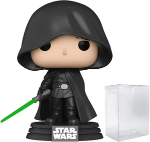 Star Wars: The Mandalorian - Luke Skywalker Glow-in-The-Dark Exclusive Funko Pop! (Bundled with Box Protector)
