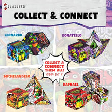 SHASHIBO Teenage Mutant Ninja Turtles Shape Shifting Box - Award-Winning, Patented Magnetic Puzzle Cube w/36 Rare Earth Magnets -Fidget Cube Transforms Into Over 70 Shapes (Raphael Series 2)