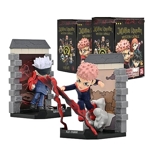 YuMe Toys Official Crunchyroll Jujutsu Kaisen Mystery Capsules Blind Box Collectible Great Stocking Stuffers for Anime Lovers - Yuji, Megumi, Nobara, Satoru JJK Manga Movie 2 Pack