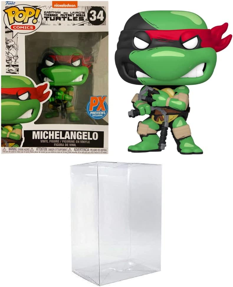 Teenage Mutant Ninja Turtles - Michelangelo (PX Previews Exclusive) Funko Pop! (Bundled with Box Protector)