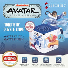 SHASHIBO Avatar The Last Airbender Shape Shifting Box - Award-Winning, Patented Magnetic Puzzle Cube w/ 36 Rare Earth Magnets - Fidget Transforms Into Over 70 Shapes (Avatar - Water)