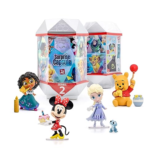 YuMe Official Disney 100 Surprise Mystery Capsules Blind Box with Surprise Pixar Characters Gift Figurines Toys - Series 2, 2 Pack