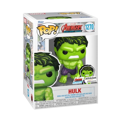 Funko Pop! & Pin: The Avengers: Earth's Mightiest Heroes - 60th Anniversary, Hulk with Pin, Amazon Exclusive