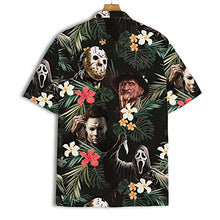 Vintage Version Funny Horror Halloween Hawaiian Shirts for Men Women Tropical Casual Short Sleeve Button Shirt 3