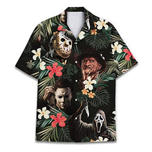 Vintage Version Funny Horror Halloween Hawaiian Shirts for Men Women Tropical Casual Short Sleeve Button Shirt 3