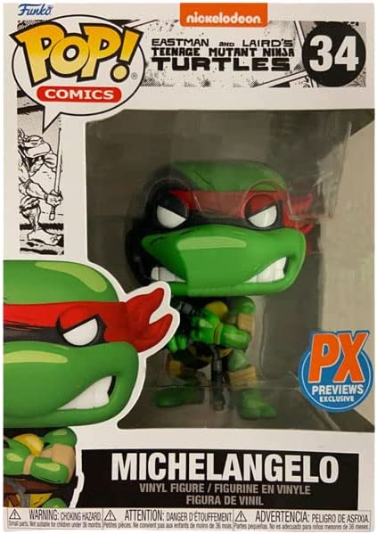 Teenage Mutant Ninja Turtles - Michelangelo (PX Previews Exclusive) Funko Pop! (Bundled with Box Protector)